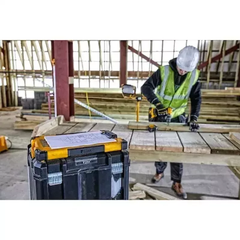 DeWALT TSTAK DWST82732-1 klembord met 180° LED-licht, geel/zwart