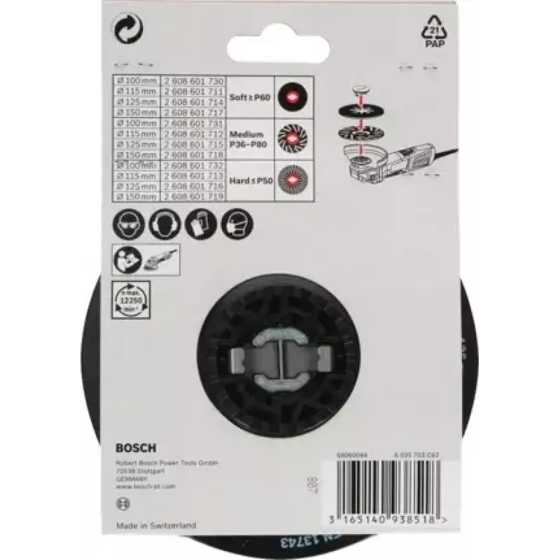 Bosch 2 608 601 712 accessoire voor haakse slijper steunschijf