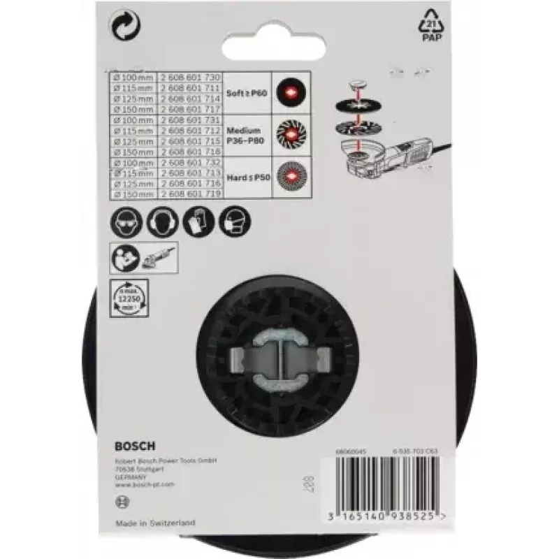 Bosch 2 608 601 713 accessoire voor haakse slijper steunschijf
