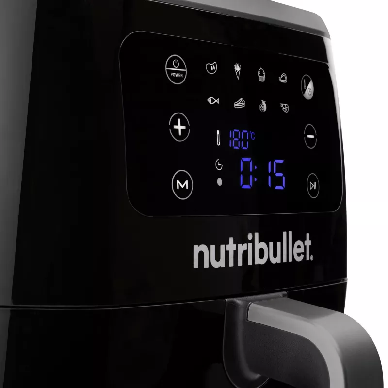 Heteluchtfriteuse NUTRIBULLET XXL Digitale heteluchtfriteuse 7 L 1800 W zwart, 8 programma's, touchbediening