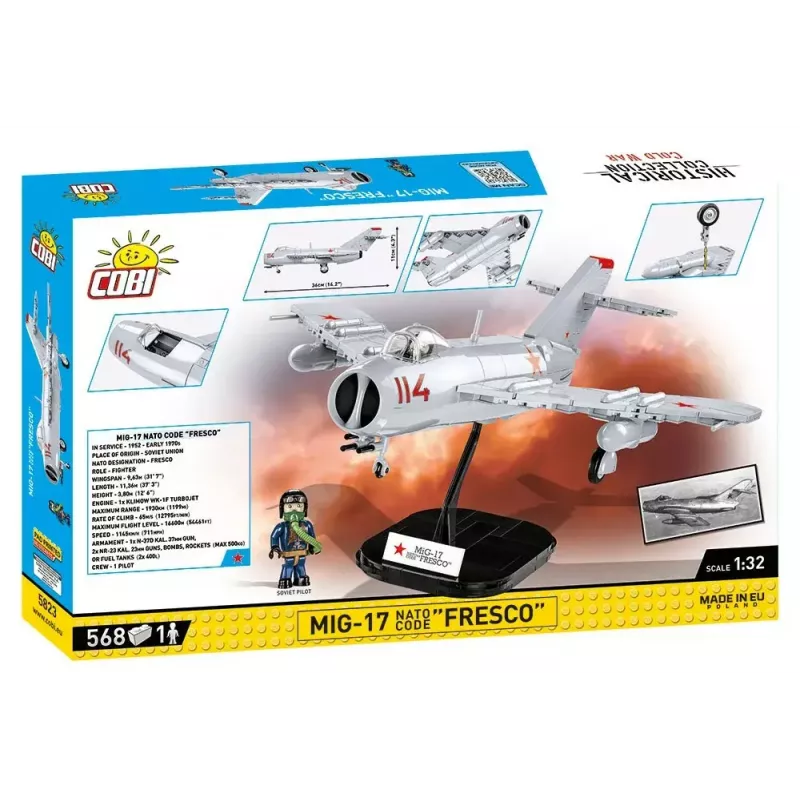 Cobi constructiespeelgoed MiG-17 NAVO-code Fresco model 5823 – bouwsteenset van Cobi