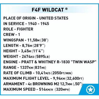 Bouwstenen COBI F4F Wildcat Northrop Grumman 375 onderdelen