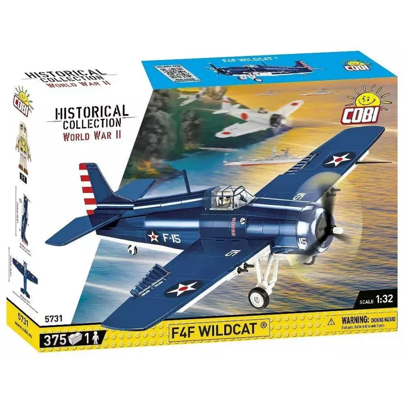 Bouwstenen COBI F4F Wildcat Northrop Grumman 375 onderdelen