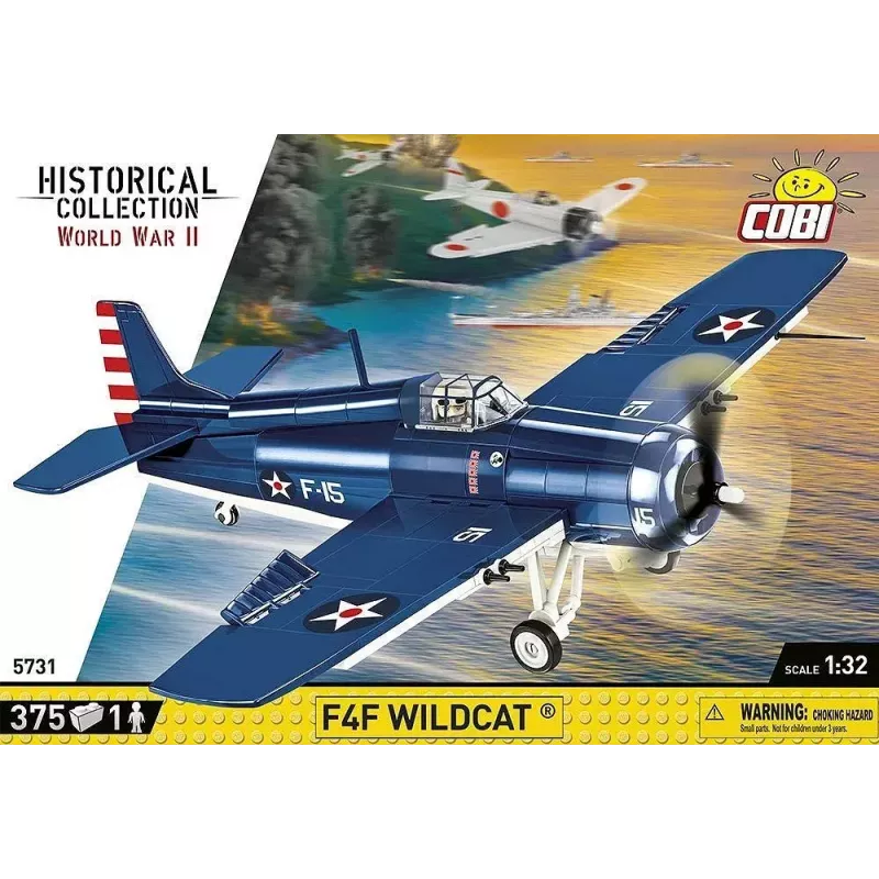 Bouwstenen COBI F4F Wildcat Northrop Grumman 375 onderdelen