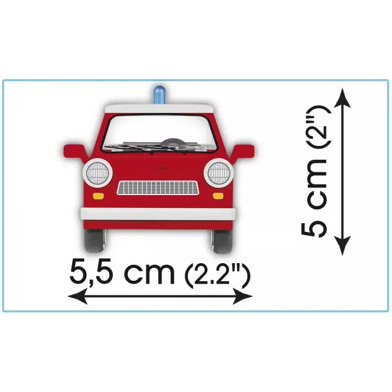 Bouwset Cobi Trabant 601 Universal Brandweer Set Model 24555, Klemmbaustein-bouwpakket