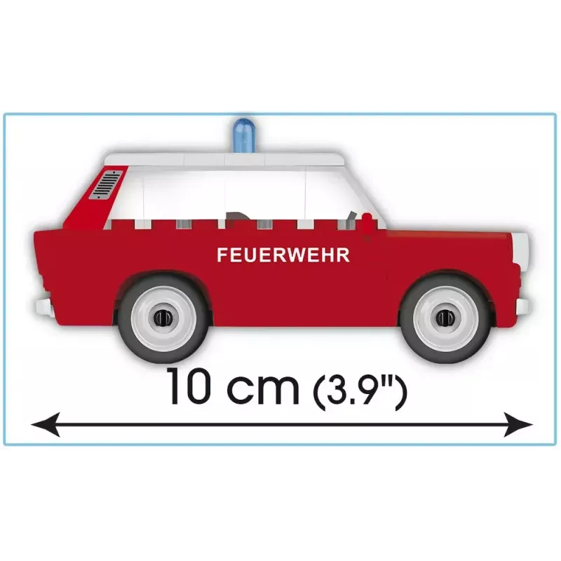 Bouwset Cobi Trabant 601 Universal Brandweer Set Model 24555, Klemmbaustein-bouwpakket