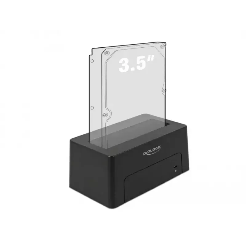 Delock - HDD-dockingstation bays: 1 - SATA 6Gb/s - USB 3.1 (Gen 2) - Zwart (63958)
