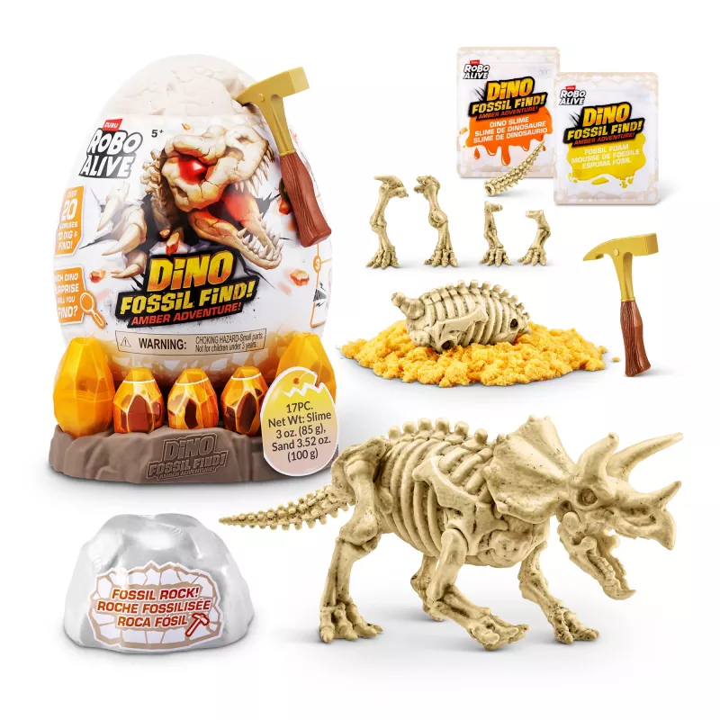 Robo Alive Fossil Find Amber Adventure, 5 jaar, vanillekleur, kunststof