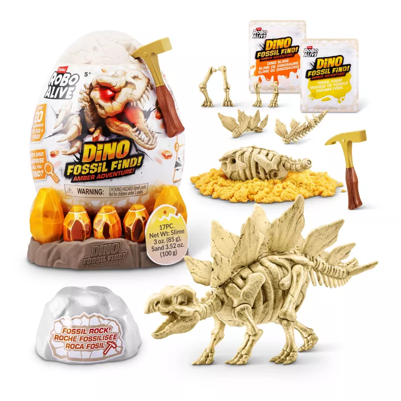 Robo Alive Fossil Find Amber Adventure, 5 jaar, vanillekleur, kunststof