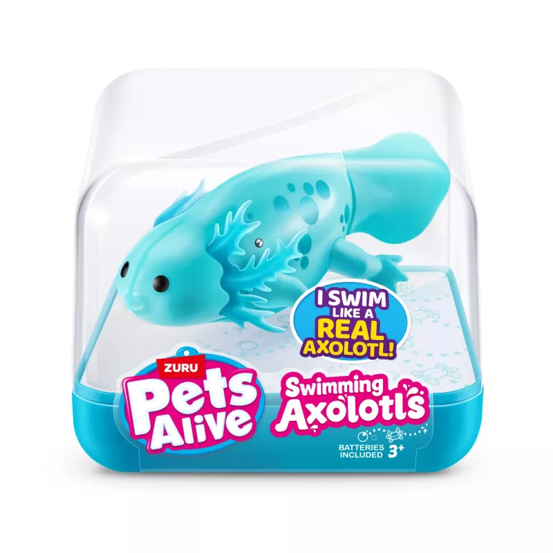 Knuffeldier Zuru Pets Alive drijvende axolotl knuffel, formaat kattenspeelgoed, model 9556UQ1