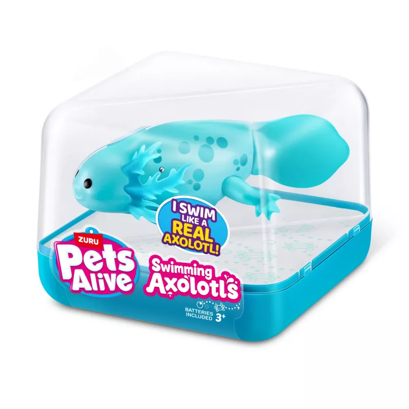 Knuffeldier Zuru Pets Alive drijvende axolotl knuffel, formaat kattenspeelgoed, model 9556UQ1
