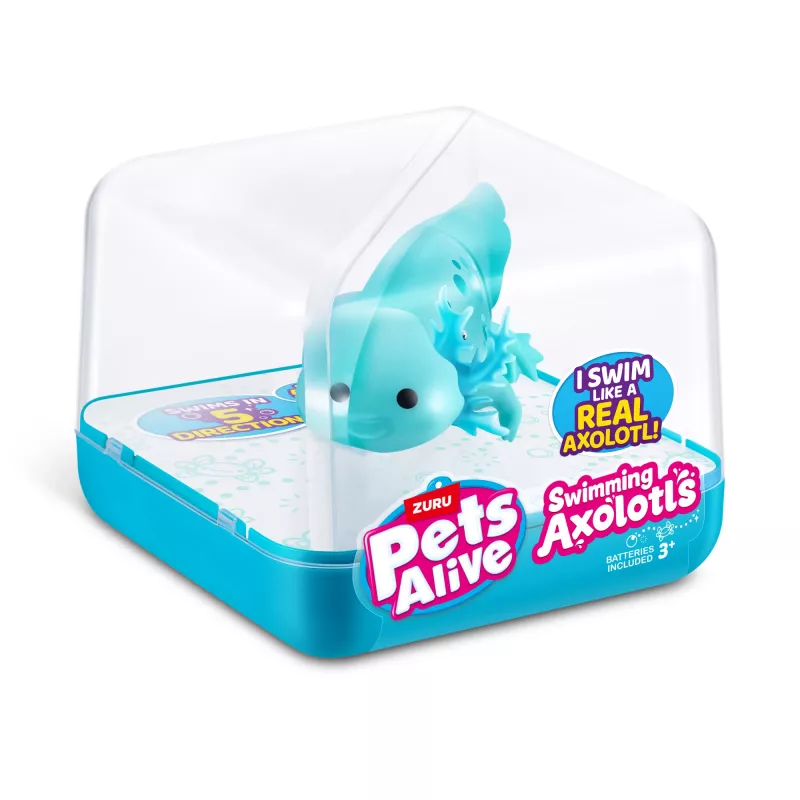 Knuffeldier Zuru Pets Alive drijvende axolotl knuffel, formaat kattenspeelgoed, model 9556UQ1