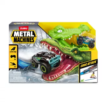 ZURU Metal Machines - speelset krokodilaanval racebaan+ auto