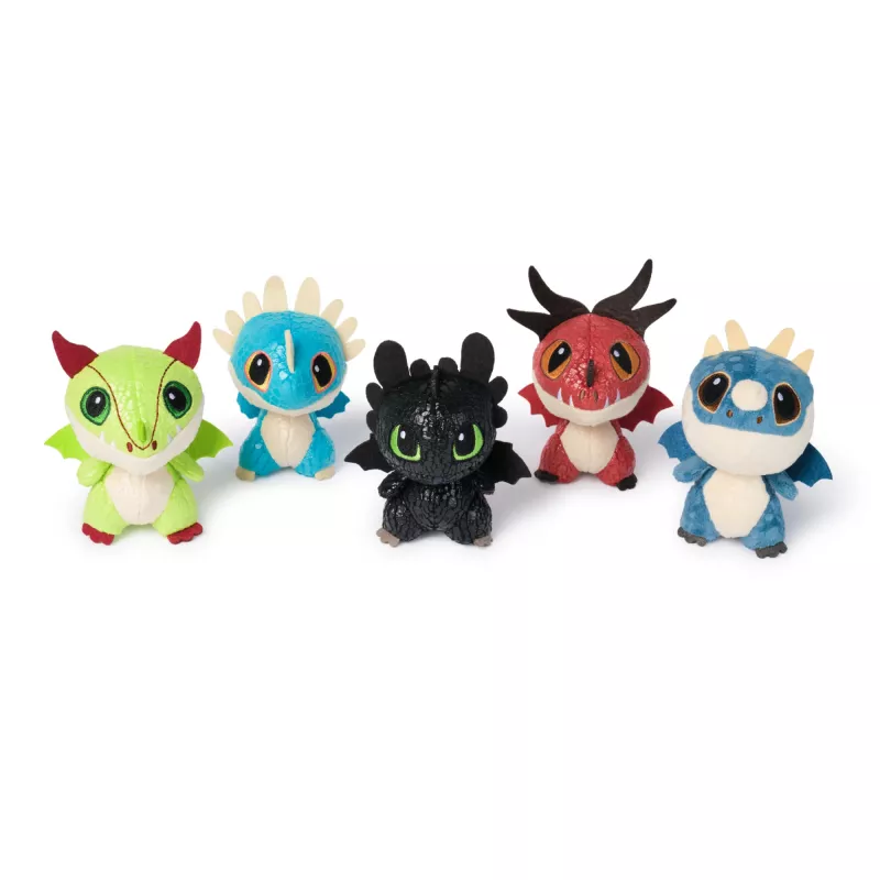 Pluche verzameldraakfiguur Spin Master How to Train Your Dragon – totem-design, zachte figuur, geassorteerde varianten