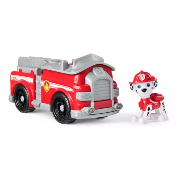 PAW Patrol, Marshalls brandweerauto, speelvoertuig met verzamelfiguur, duurzaam geproduceerd kinderspeelgoed voor jongens en meisjes vanaf 3 jaar