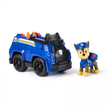PAW Patrol, Chases inzetwagen, speelgoedauto met verzamelfiguur, duurzaam kinderspeelgoed voor jongens en meisjes vanaf 3 jaar