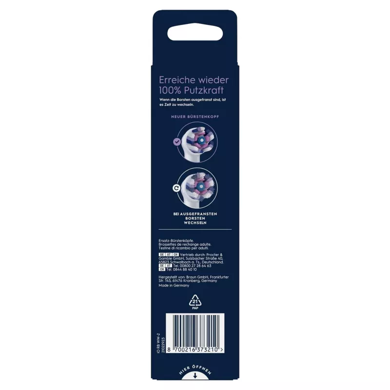 Oral-B 373210 tandenborstelkop 2 stuks wit