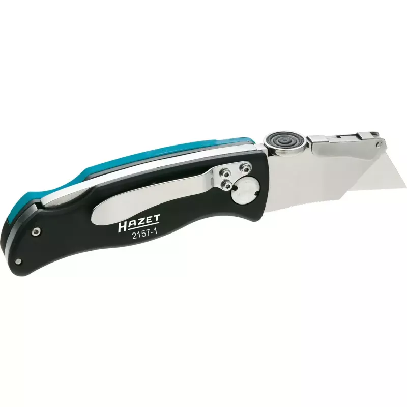 Klapmes met vergrendeling HAZET 2157-1 zwart blauw