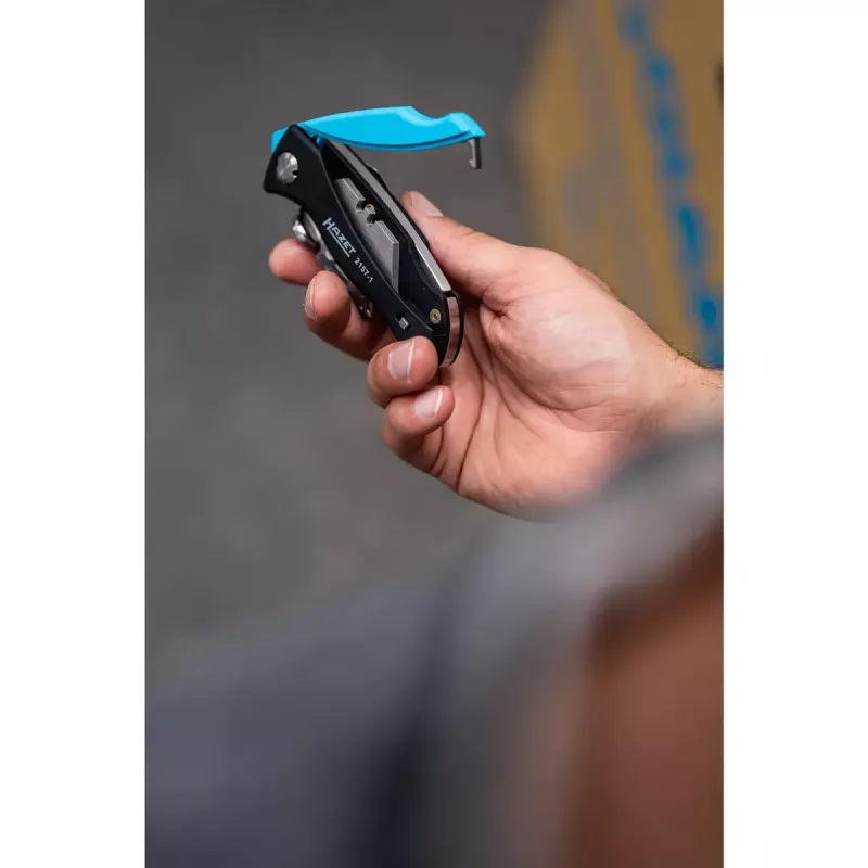 Klapmes met vergrendeling HAZET 2157-1 zwart blauw