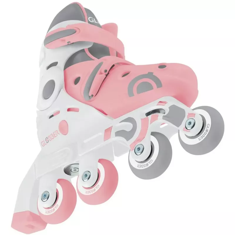 Kinder-Lernrollschuhe GLOBBER 2 in 1 maat 30–33 roze – verstelbare inline-/quad-set voor beginners