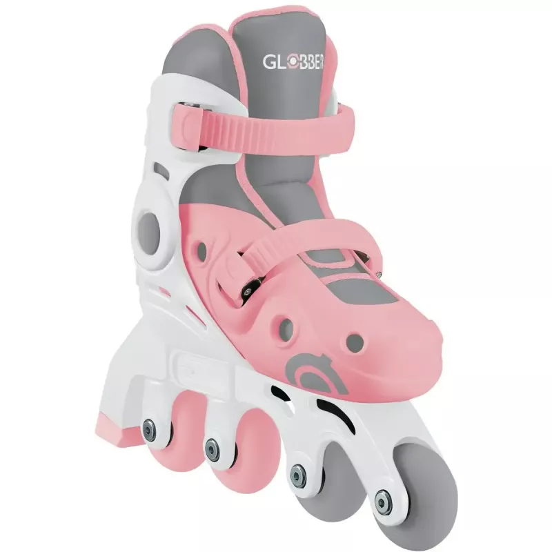 Kinder-Lernrollschuhe GLOBBER 2 in 1 maat 30–33 roze – verstelbare inline-/quad-set voor beginners