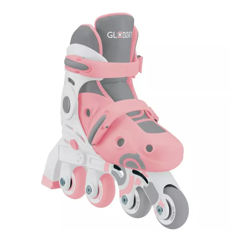 Kinder-Lernrollschuhe GLOBBER 2 in 1 maat 30–33 roze – verstelbare inline-/quad-set voor beginners