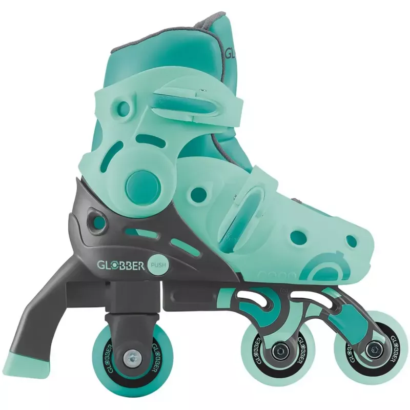 Schaatsen GLOBBER Learning Skates 2 in 1 maat 26–29 mint — verstelbare leerschaatsen voor kinderen