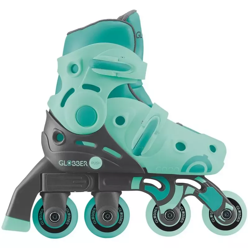Schaatsen GLOBBER Learning Skates 2 in 1 maat 26–29 mint — verstelbare leerschaatsen voor kinderen