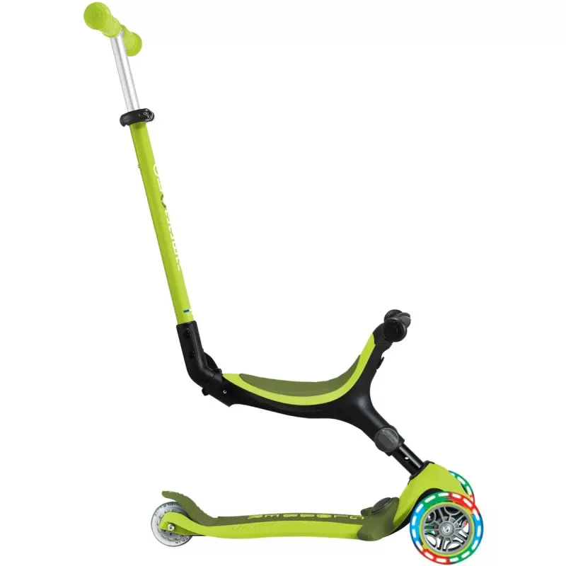Step GLOBBER Go-Up Active Lights — in hoogte verstelbaar, LED-lichten, limoen