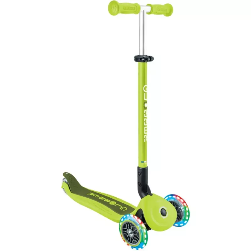 Step GLOBBER Go-Up Active Lights — in hoogte verstelbaar, LED-lichten, limoen