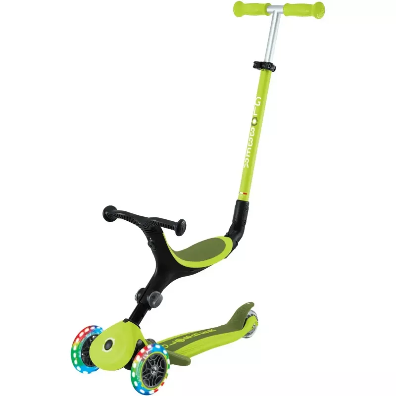 Step GLOBBER Go-Up Active Lights — in hoogte verstelbaar, LED-lichten, limoen
