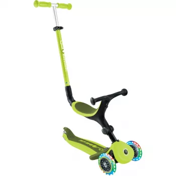 Step GLOBBER Go-Up Active Lights — in hoogte verstelbaar, LED-lichten, limoen