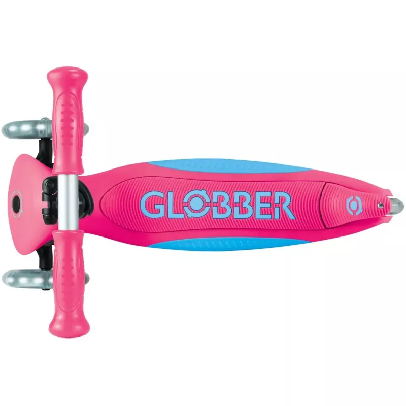 Compacte scooter GLOBBER Primo Foldable Plus Lights - roze/lichtblauw