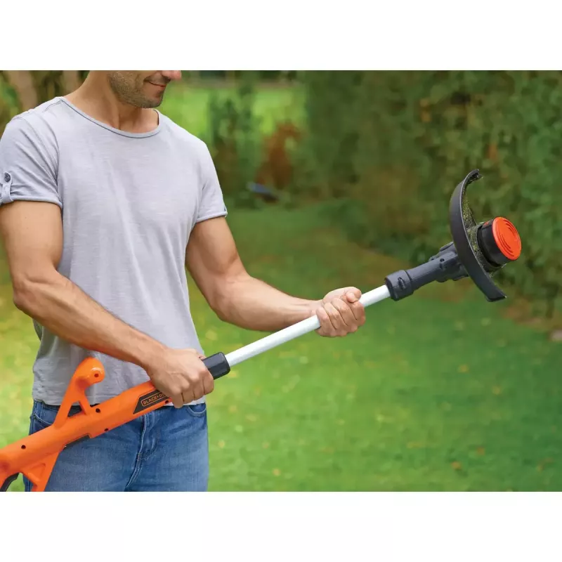 Black & Decker ST182320-QW accu-grastrimmer, 18 V, 2,0 Ah Li-ion, 25 cm maaibreedte, incl. accu en oplader, oranje/zwart