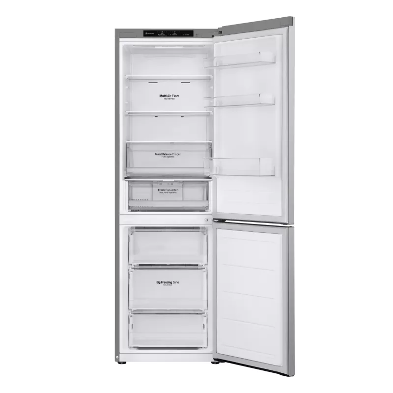 LG GBV3100CPY.APYQEUR koel-vriescombinatie vrijstaand 344 L zilver