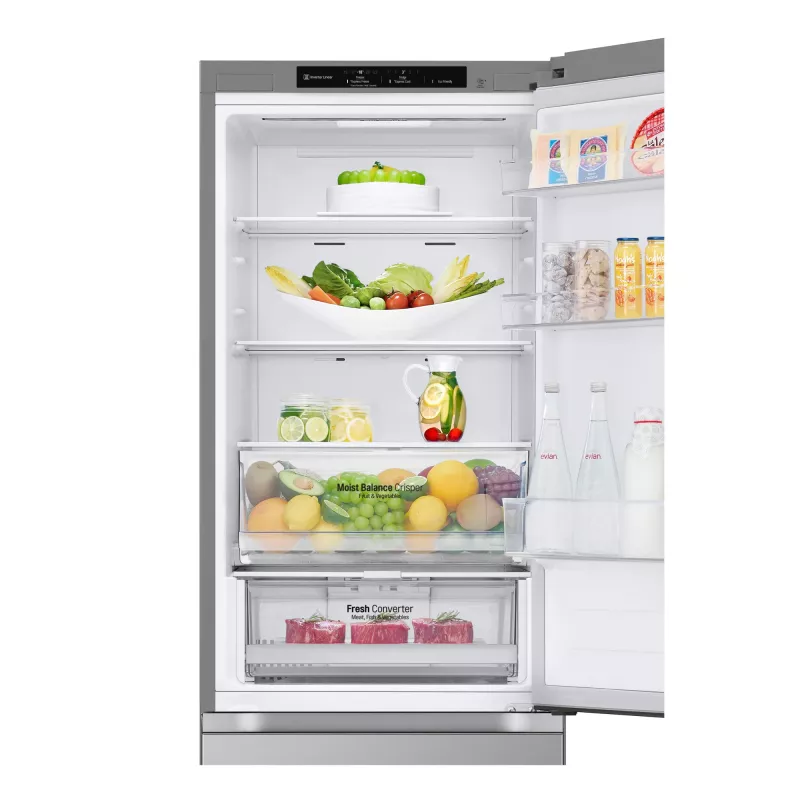 LG GBV3100CPY.APYQEUR koel-vriescombinatie vrijstaand 344 L zilver