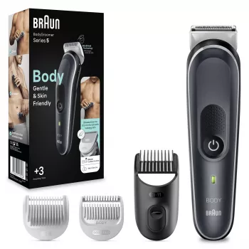 Braun BodyGroomer bodygroomer 5 BG5340, met SkinShield-technologie en 2 opzetstukken