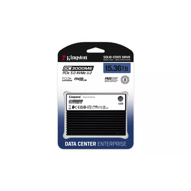 Kingston Technology 15,36 TB DC3000ME U.2 PCIe 5.0 NVMe TCG Opal Enterprise SSD