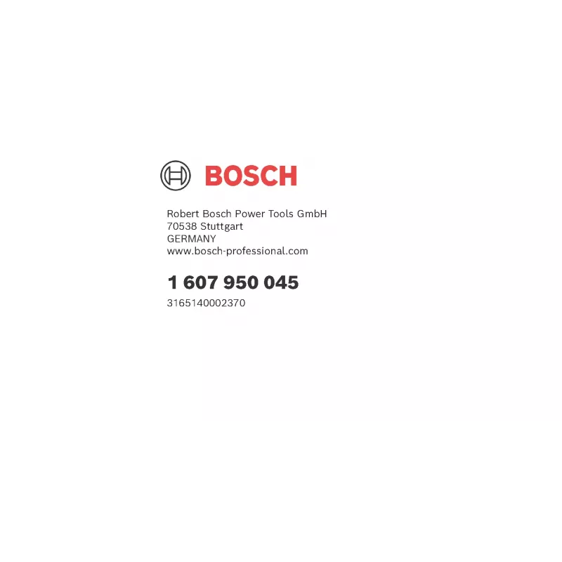 Reservesleutel Bosch 1607950045 metaal zilver