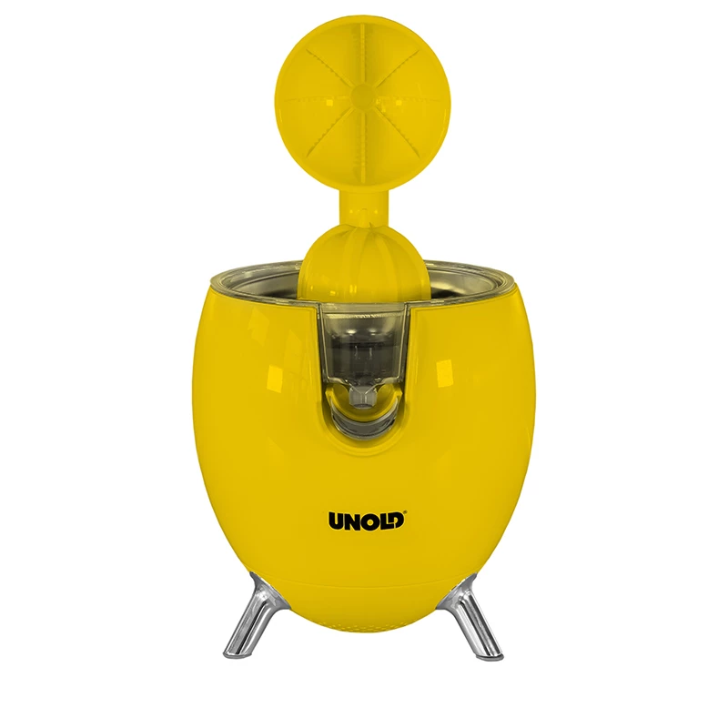 Unold 78132 Power Juicy elektrische citruspers, 300 W, druppelstop, automatische start/stop, geel/roestvrij staal