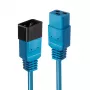 Lindy 30120 IEC 60320 C19 naar C20 stroomverlengkabel, 1 m, 16 A, gegoten, blauw