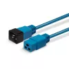 Lindy 30120 IEC 60320 C19 naar C20 stroomverlengkabel, 1 m, 16 A, gegoten, blauw