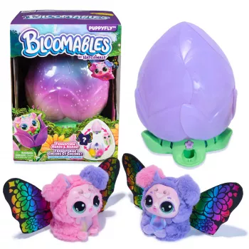 Hatchimals Bloomables van , Puppyfly verrassing interactief speelgoed & bloem met herhaalbare onthulling & transformatie, 100+ geluiden & reacties (stijlen variëren), kinderspeelgoed voor meisjes & jongens
