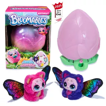 Hatchimals Bloomables by , Kittyfly verrassingsspeelgoed, interactief pluche dier met herhaalbare dubbele onthulling, meer dan 100 geluiden en reacties voor rollenspel (stijlen variëren), elektronische huisdieren voor kinderen vanaf 5 jaar