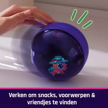 Interactief hamsterbal speelgoed Spinmaster Bitzee met meer dan 20 digitale hamsters, rolt en reageert op aanraking, AA-batterij, meerkleurig