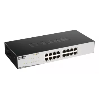 D-Link GO-SW-16G Unmanaged L2 Gigabit Ethernet (10/100/1000) 1U zwart