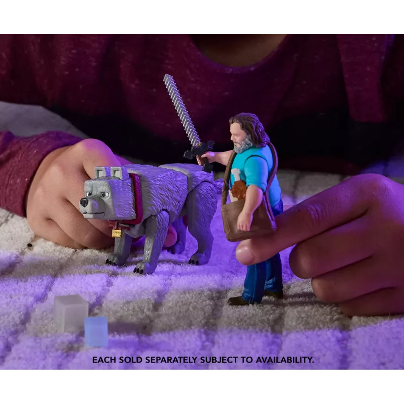 Actiefiguur MATTEL Minecraft Steve met accessoires, 4 inch (6+), kunststof, meerkleurig