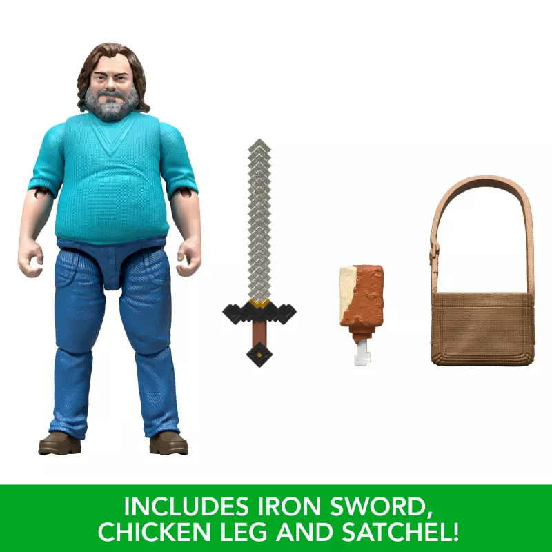 Actiefiguur MATTEL Minecraft Steve met accessoires, 4 inch (6+), kunststof, meerkleurig