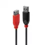 Lindy 42817 actieve USB 2.0-verlengkabel Slim, USB-A-stekker naar USB-A-bus, 5 m, zwart