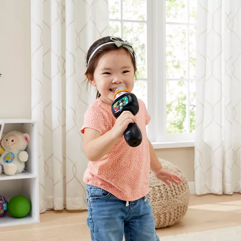 VTech Baby Magisches Singspaß-Mikrofon, speelgoedmicrofoon, 2 jaar, AAA, 200 g, zwart
